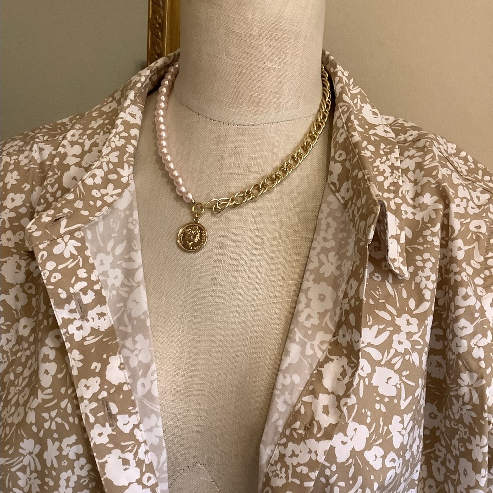 16” Necklace with Gold Coin